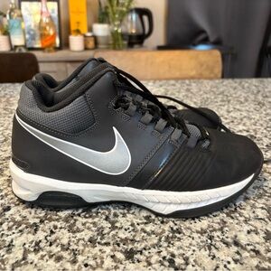 Nike Air Visi Pro V Men’s Size 9 Black Grey White Basketball Shoes